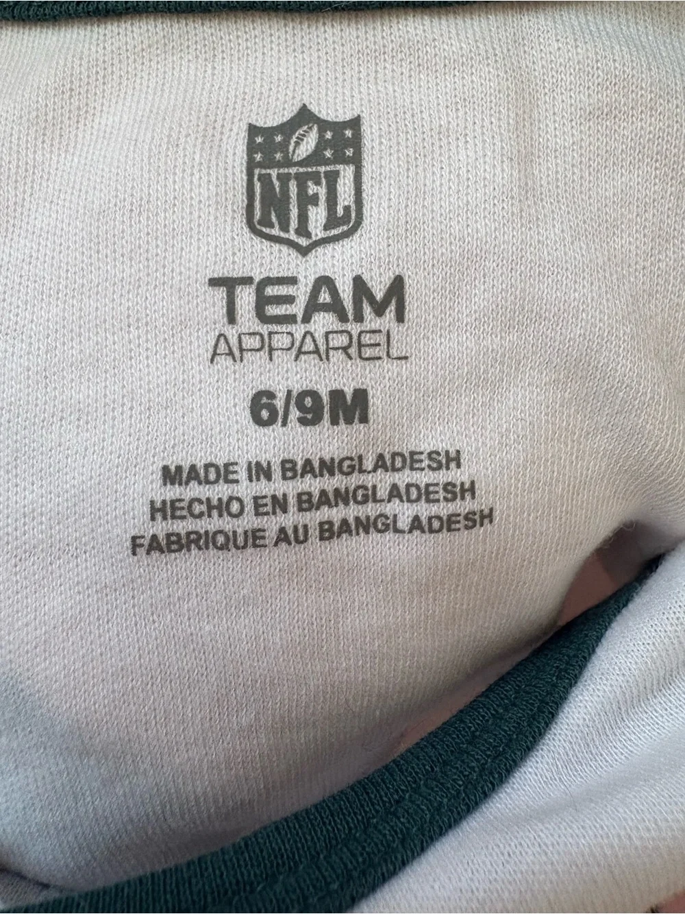 NFL Team Apparel Green, Black and White Baby One Piece Body Suits